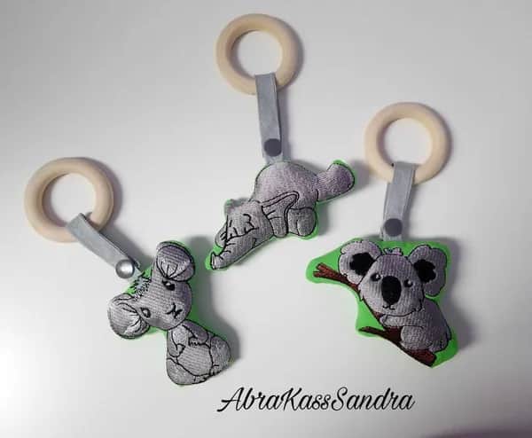 ITH Stickdatei Schnulleranhänger Set