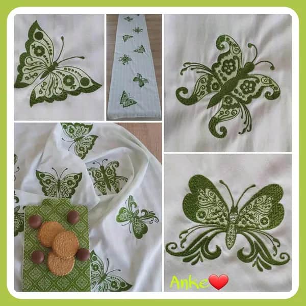 Stickdatei Schmetterling Romance 6-er Set