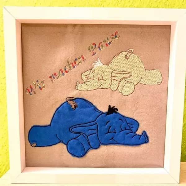 Stickdatei Elefant Applikationsdatei Berti