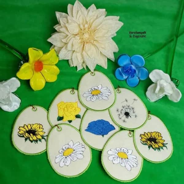 Stickdatei Blumen Minis