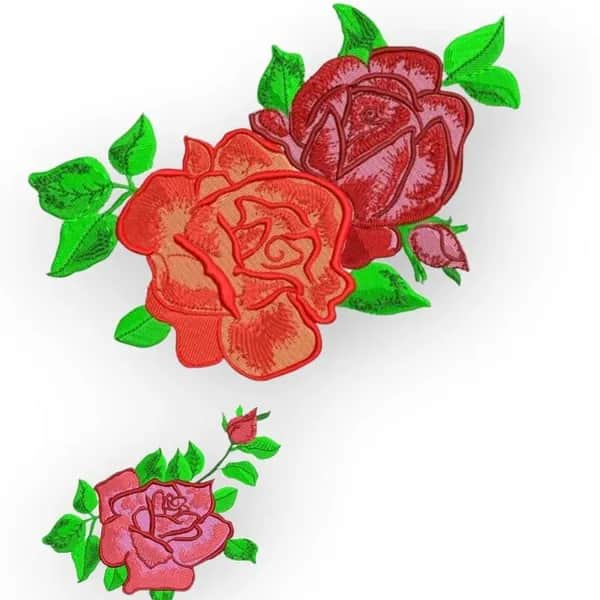 Stickdatei Rosen – 1 & 2 Rosen mit Knospen im 13x18 Rahmen | stiXXie