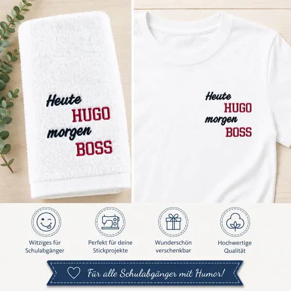 Stickdatei  Schulabschluss Set 8-teilig