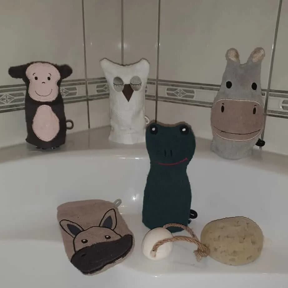 ITH Stickdatei Kinder-Waschlappen Set 3