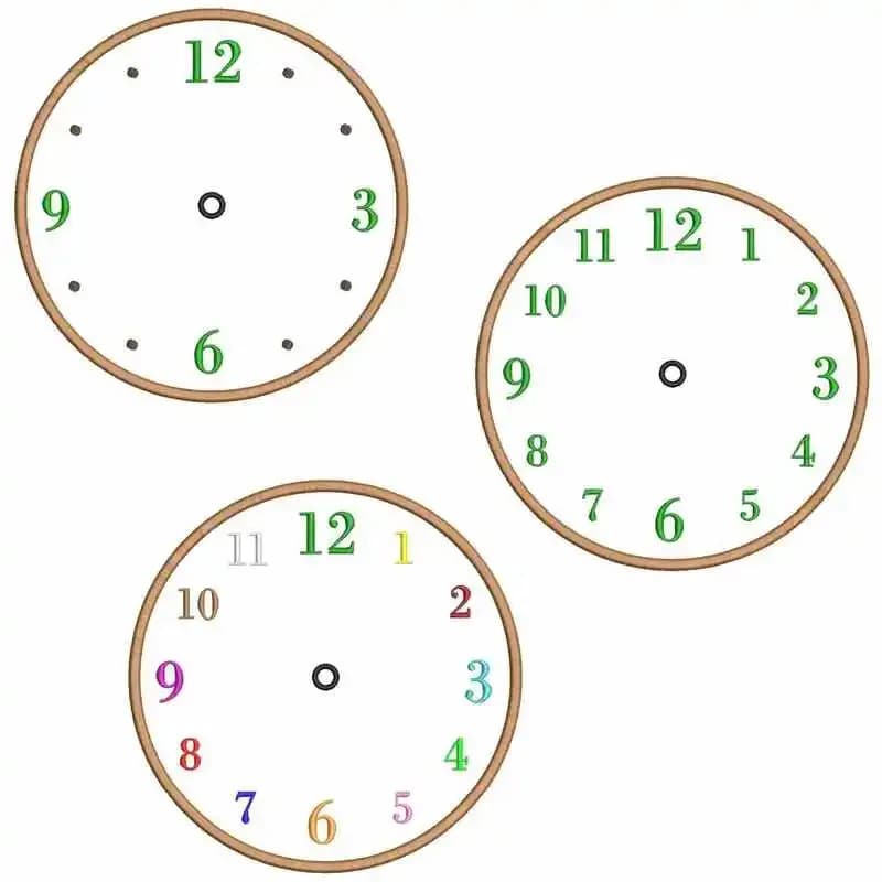 ITH Stickdatei Uhr Blanko 3