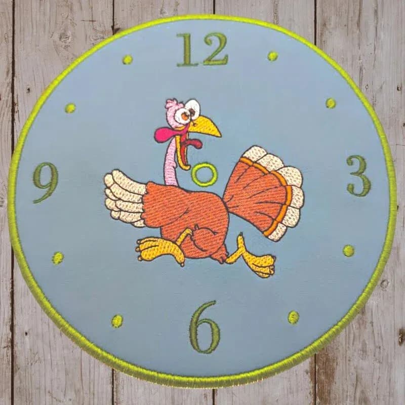 ITH Stickdatei Uhr Blanko 4