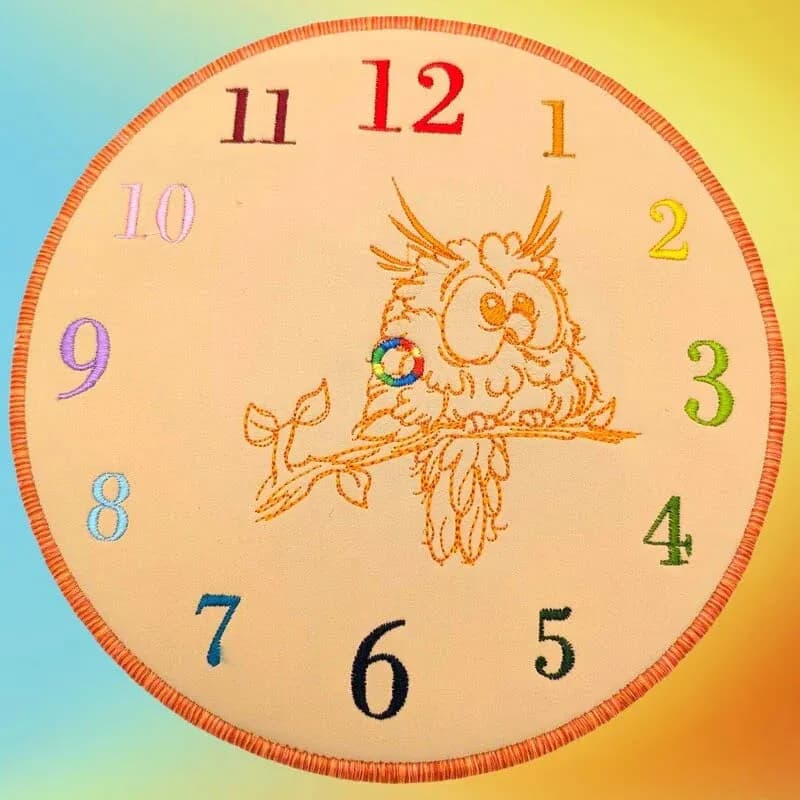 ITH Stickdatei Uhr Blanko 5