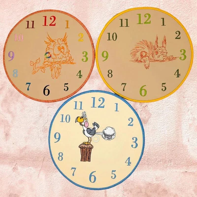ITH Stickdatei Uhr Blanko 2