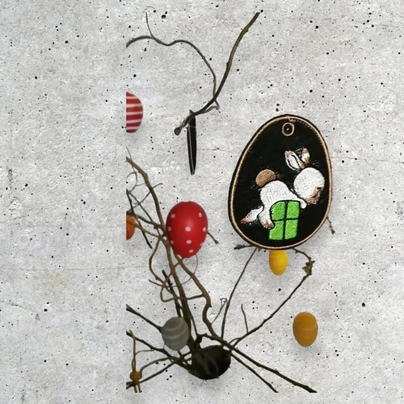 ITH Stickdatei Osteranhänger 4