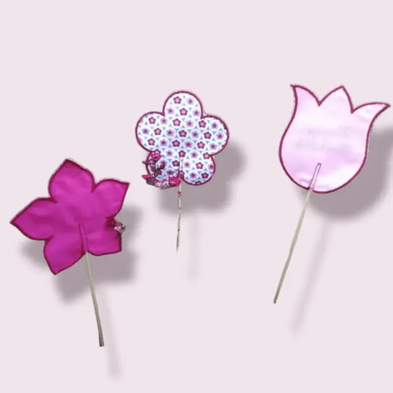 ITH Stickdatei Stabfiguren Blumen