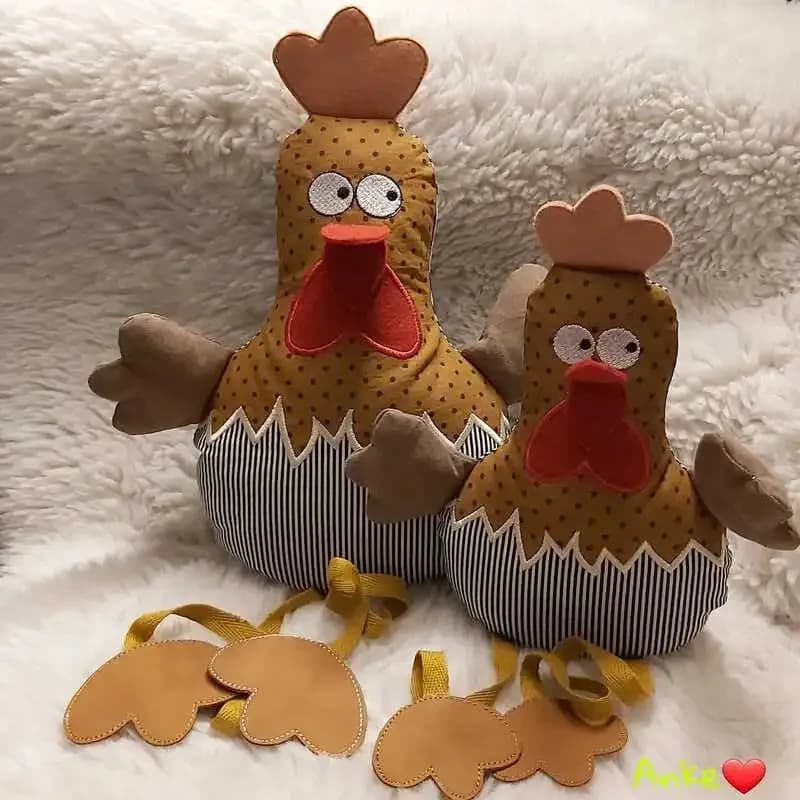ITH Stickdatei verrücktes Huhn 2