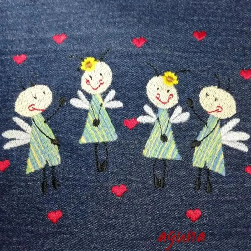 Stickdatei Elfen Pippa und Pepe Minis – Süße Blumenelfen 10x10 | stiXXie 4