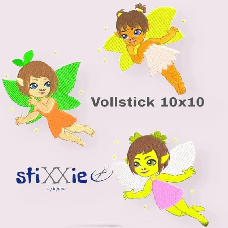 Stickdatei Elfen Vollstick Set 2