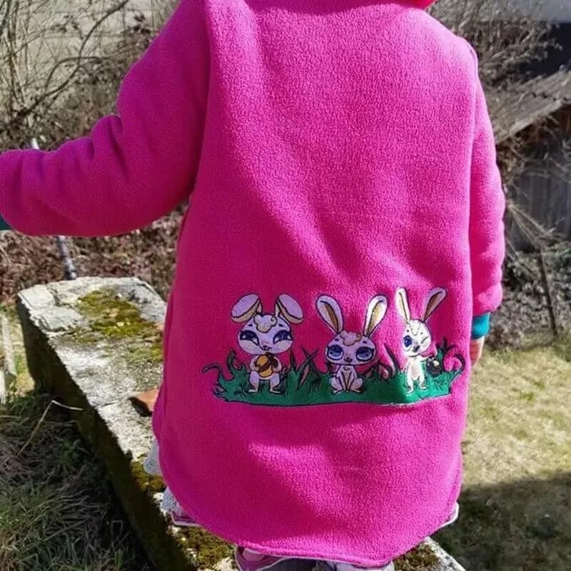 Stickdatei Hasen Treffen – Süße Oster-Hasenmotive 3