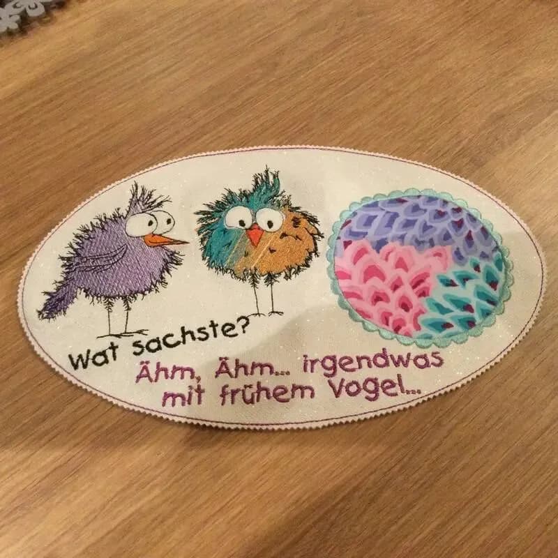 Stickdatei Lustige Vögel – 9 Motive Vollstick 2