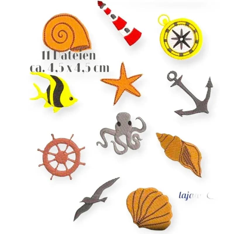 Stickdatei Nautical Minis Set – 11 maritime Mini-Motive | stiXXie 4