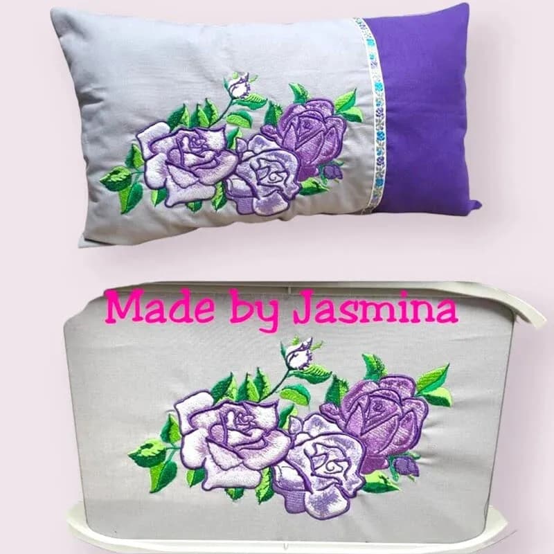 Rosen Stickdatei Arrangement – Premium 3er-Motiv für edle Textilien | stiXXie 2