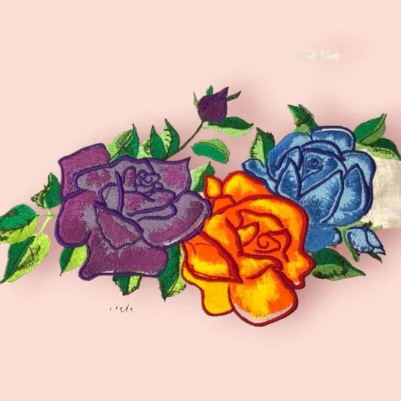 Rosen Stickdatei Arrangement – Premium 3er-Motiv für edle Textilien | stiXXie 5