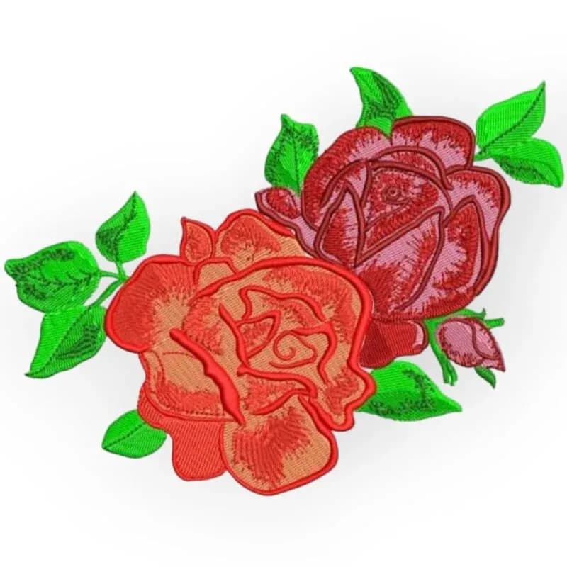 Stickdatei Rosen – 1 & 2 Rosen mit Knospen im 13x18 Rahmen | stiXXie 4