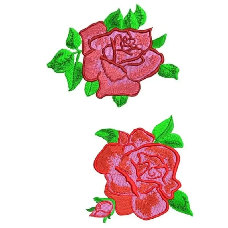 Stickdatei Rosen Einzeln – Einzelblüten im 10x10 Rahmen | stiXXie