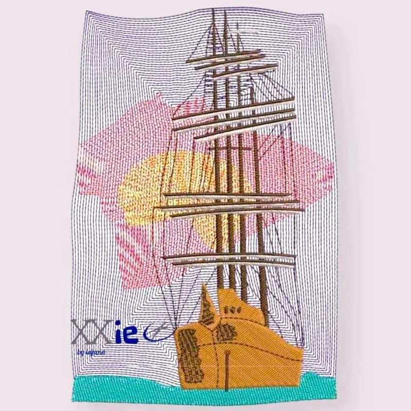 Stickdatei Schiff Segelschiff 2