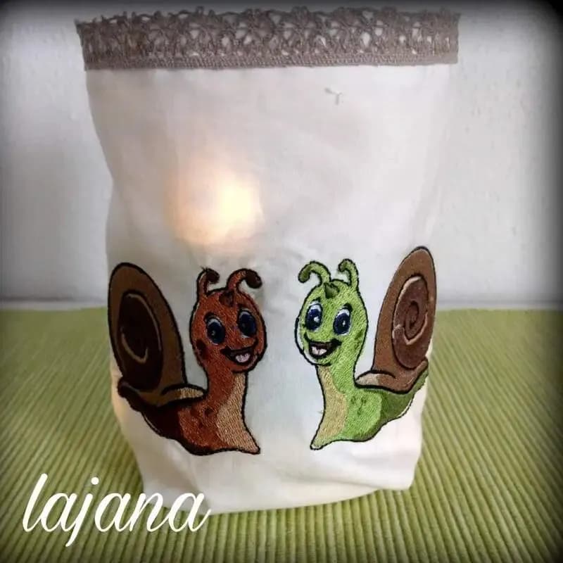 Stickdatei Schnecken Lilo und Fiete 3