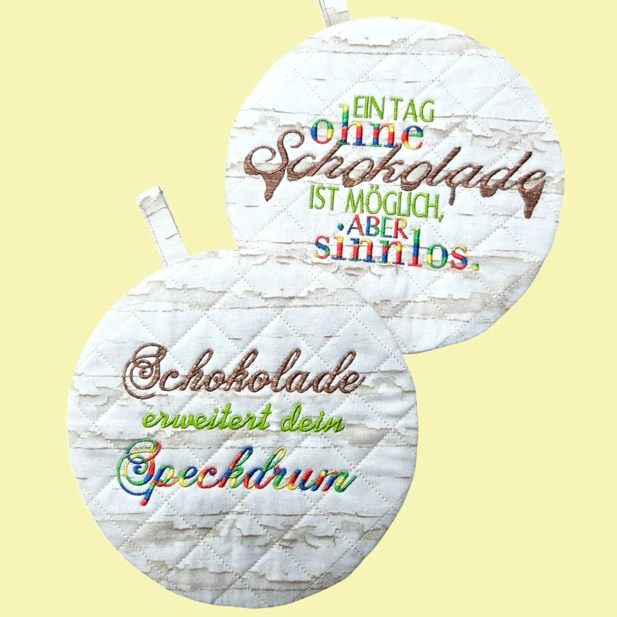 Schokoladen-Sprüche Stickdatei Mega Set | stiXXie 2