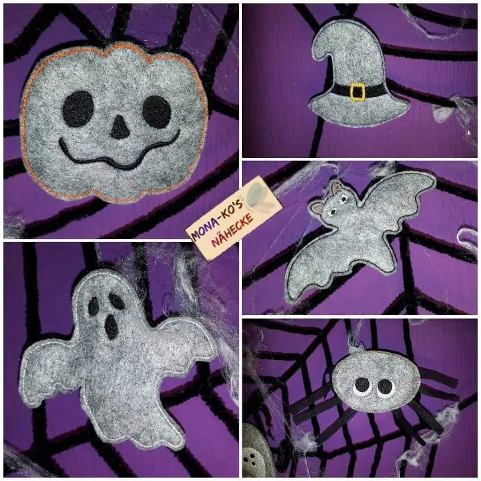 ITH Stickdatei Halloween Anhänger-Set