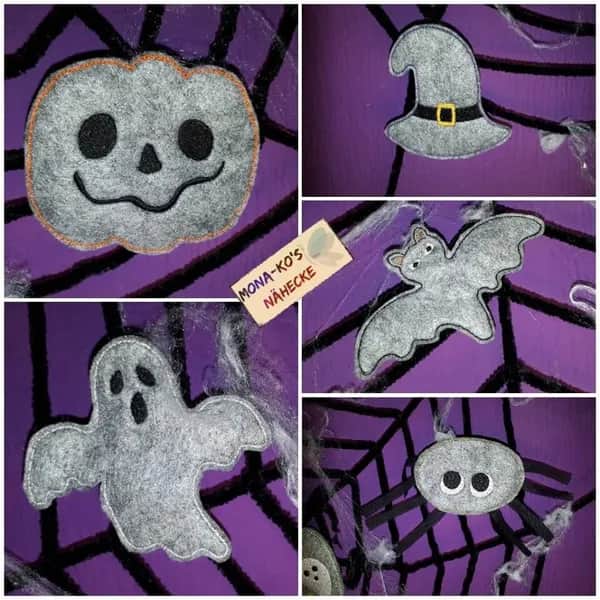 ITH Stickdatei Halloween Anhänger-Set