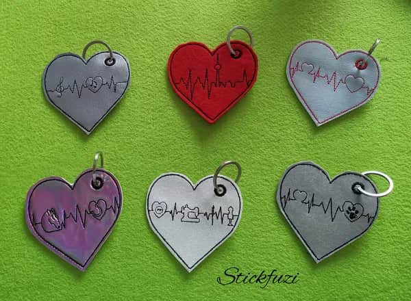 ITH Stickdatei Herzanhänger Set