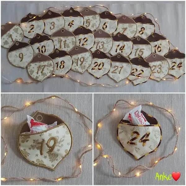 ITH Stickdatei Adventskalender Kugeln
