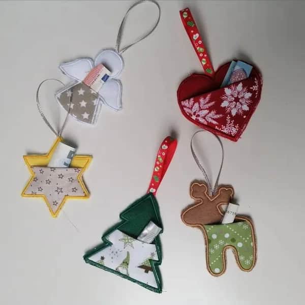 ITH Stickdatei Anhänger Set mit Geldfach