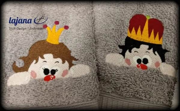 Stickdatei Prinzessin und Prinz