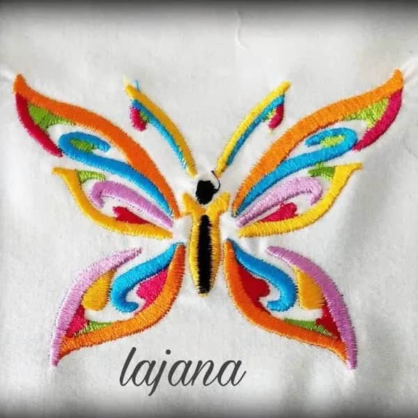 Stickdatei Schmetterling Papillon Color