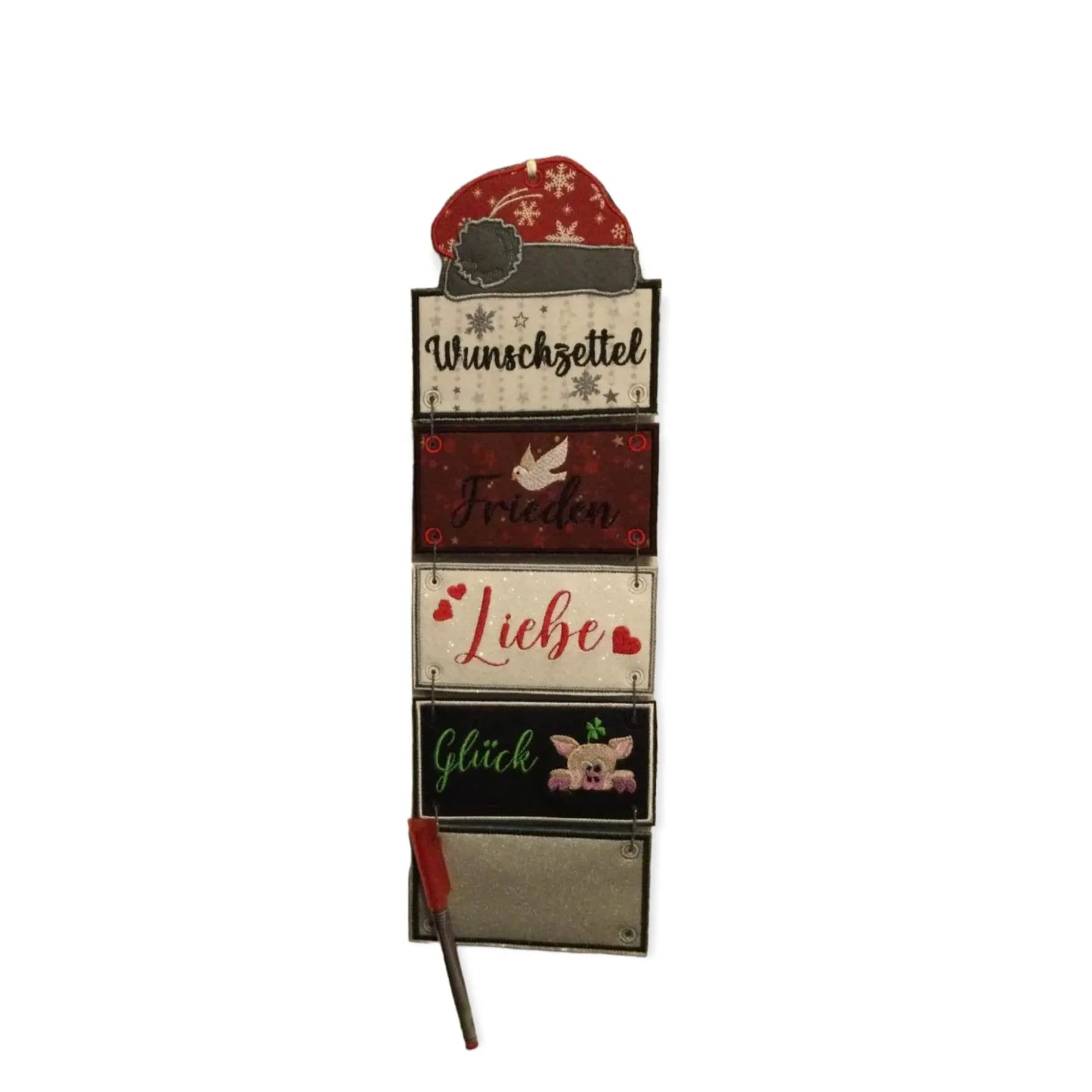 ITH Stickdatei Wunschzettel