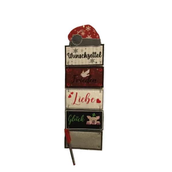 ITH Stickdatei Wunschzettel